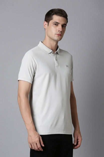 Smart tech polo - Grey Polo T-SHIRT Maxzone Clothing   