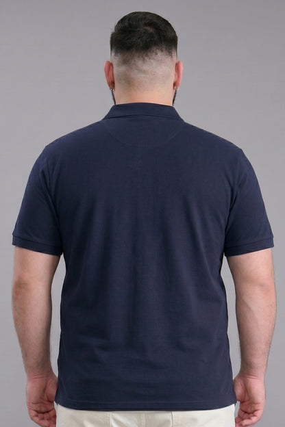 Teal Navy - Zyric Pocket Polo Plus Size