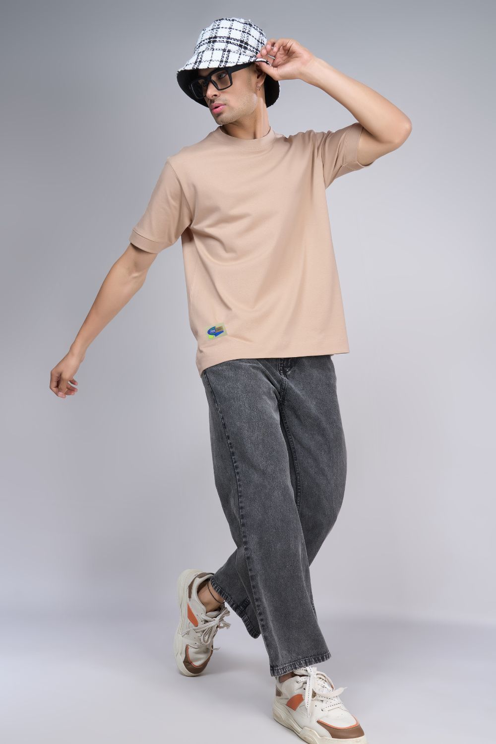 Ash Oversized Drop Shoulder T-shirts Maxzone Clothing   