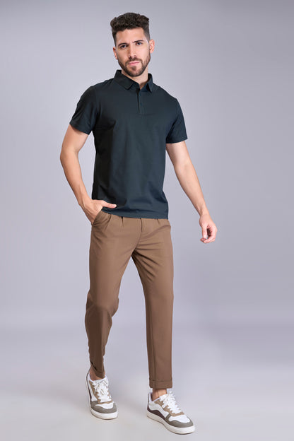 Navy Blue - Stitchless Polo T-shirt
