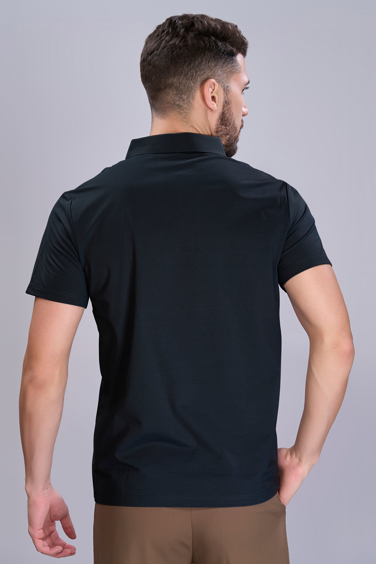 Navy Blue - Stitchless Polo T-shirt