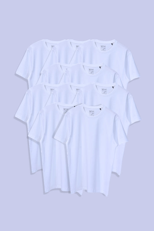 All Whites Pack Of 10 T-shirts Maxzone Clothing S  