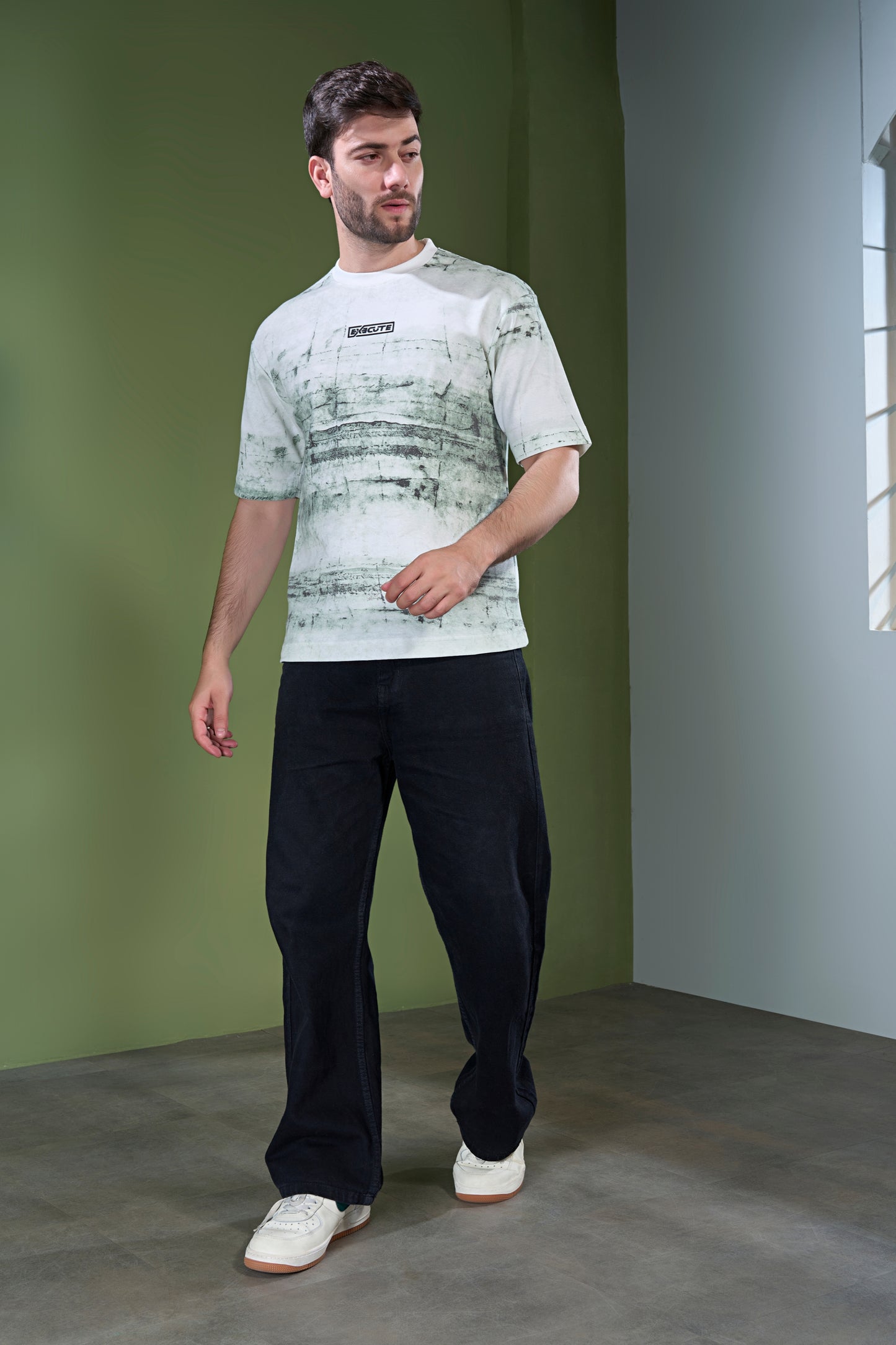 White - Aop Core Oversize T-shirt