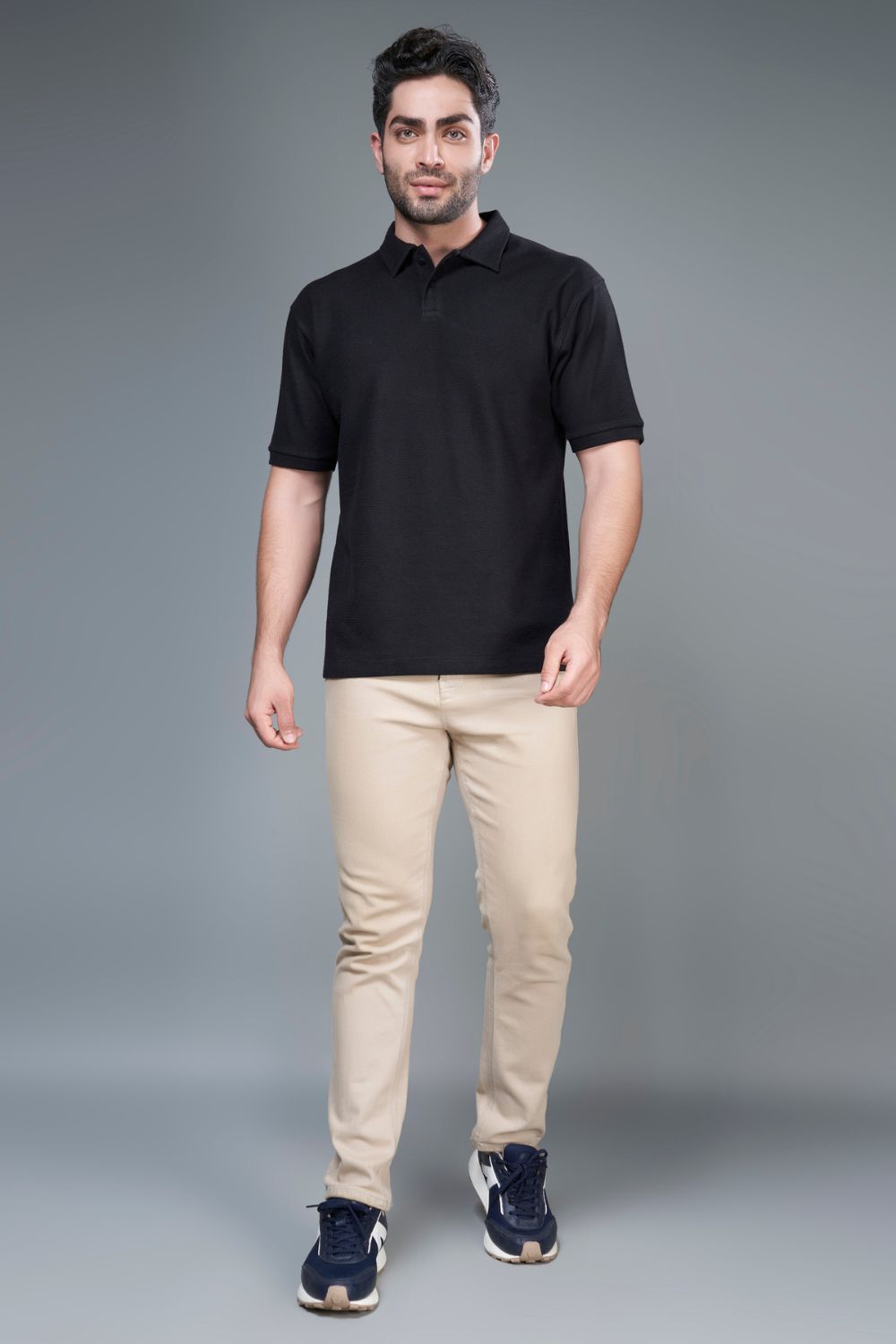 Crafted Polo - Black  Maxzone Clothing   