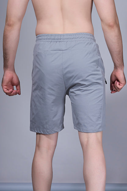 Light Grey - 365 Shorts With Side Zip Pocket