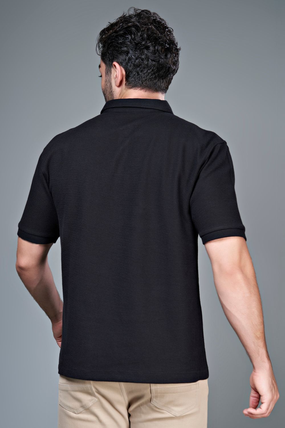 Crafted Polo - Black  Maxzone Clothing   