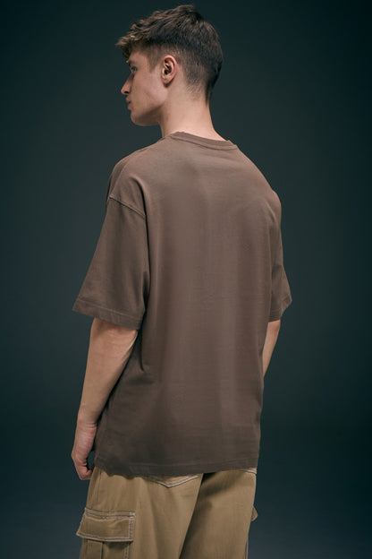 Dark Tan - Oversized drop shoulder Oversized Maxzone Clothing