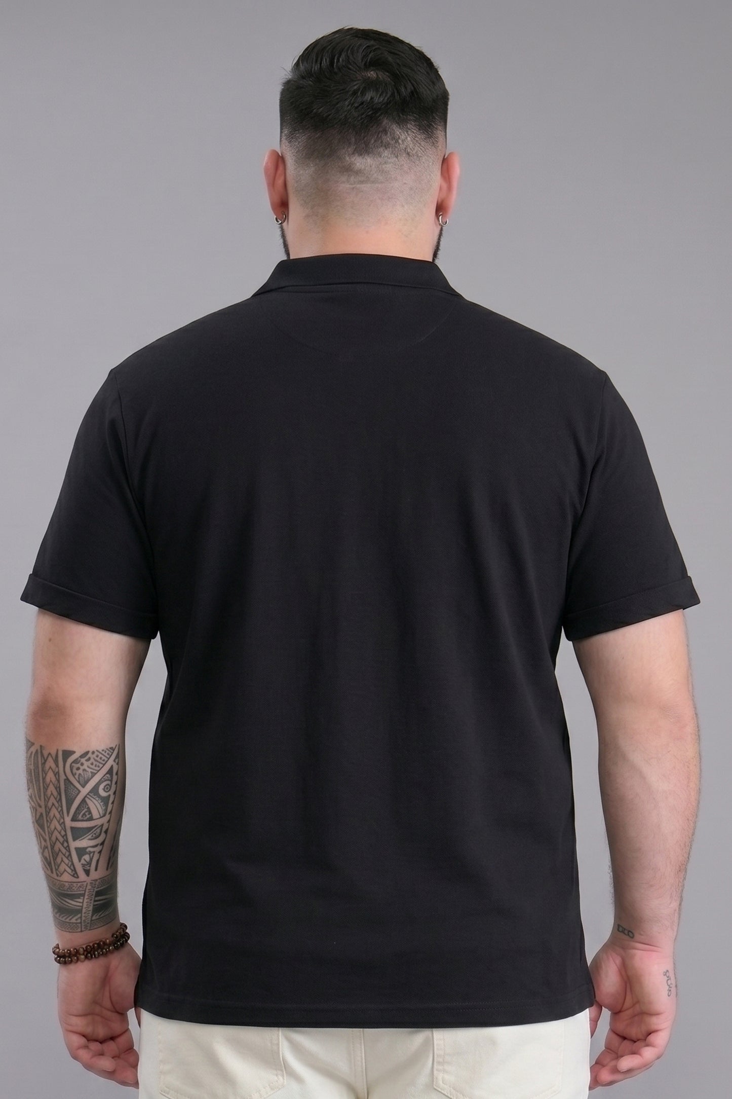 Black - Zyric Pocket Polo Plus Size