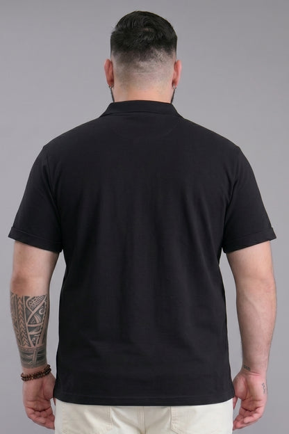 Black - Zyric Pocket Polo Plus Size