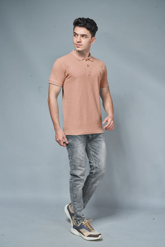 Identity polo Bisque Polo T-SHIRT Maxzone Clothing   