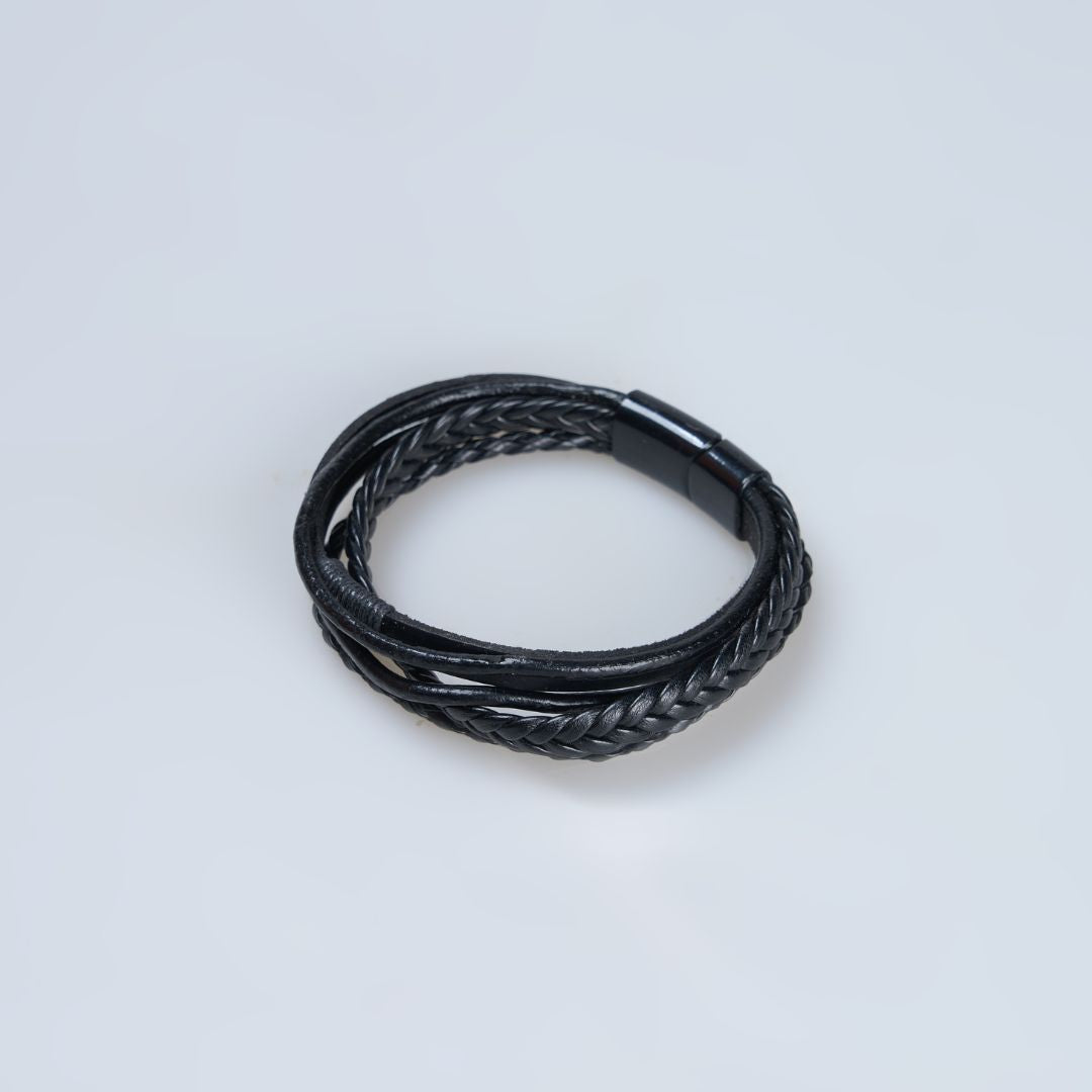 Black Multi-string Bracelet  Maxzone Clothing   