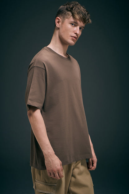 Dark Tan - Oversized drop shoulder Oversized Maxzone Clothing