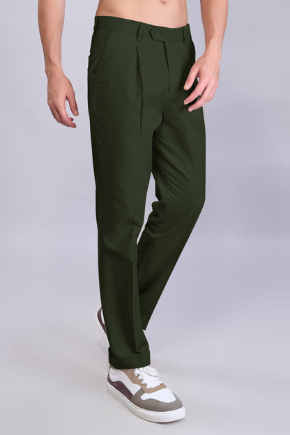 Deep Green Old Money Pants