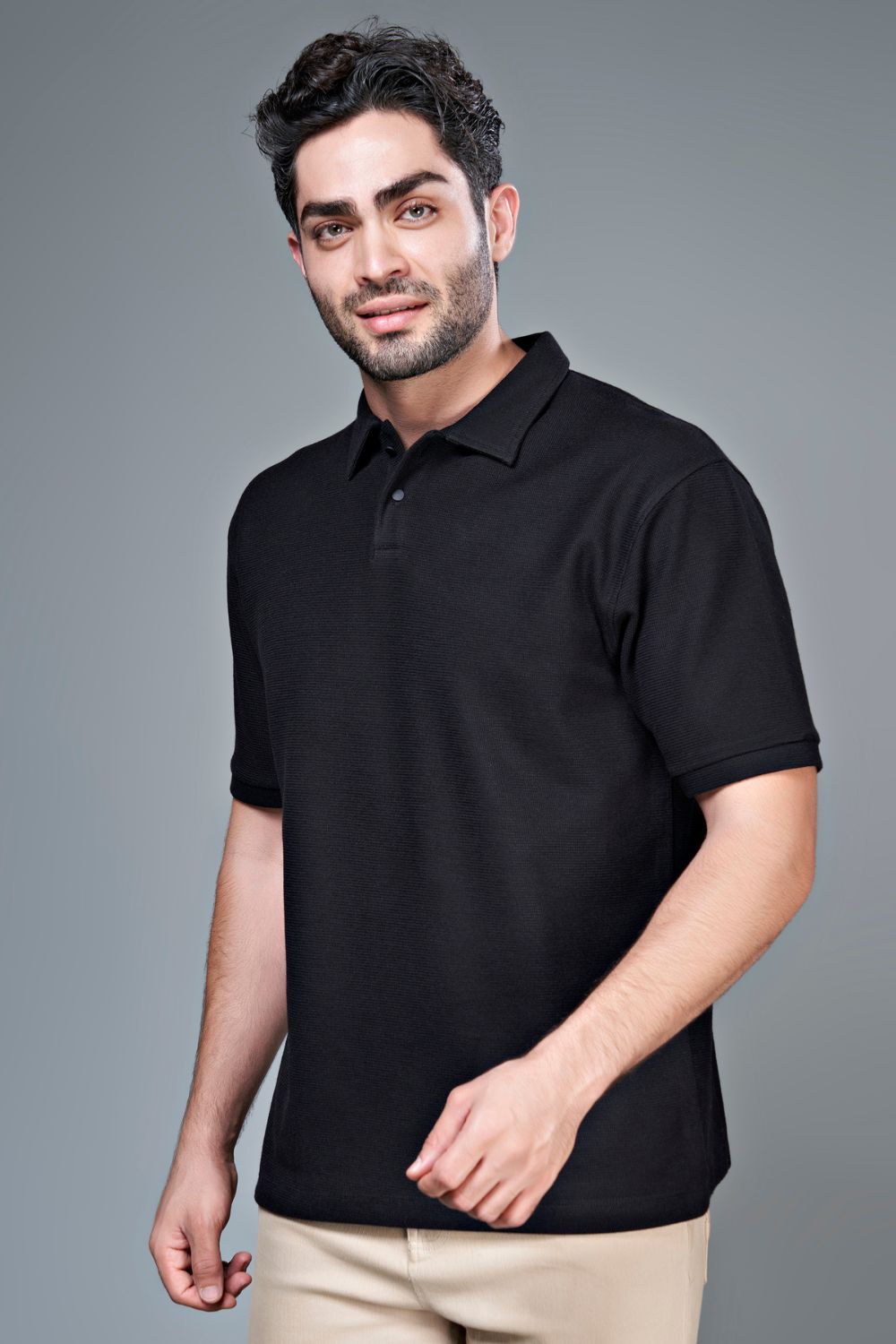 Crafted Polo - Black  Maxzone Clothing M  