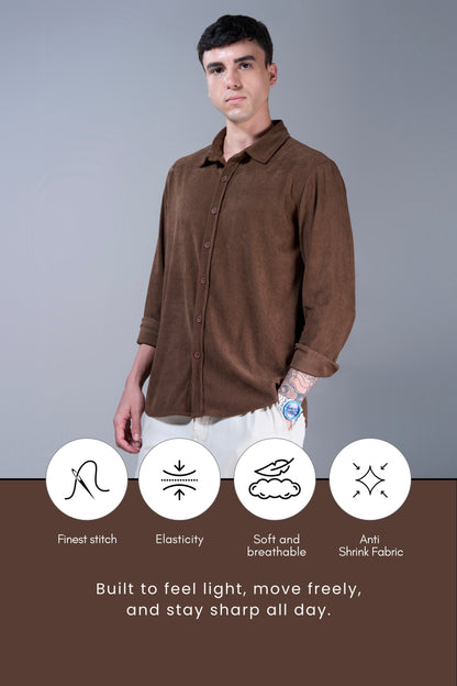 Brown - Corduroy Shirt