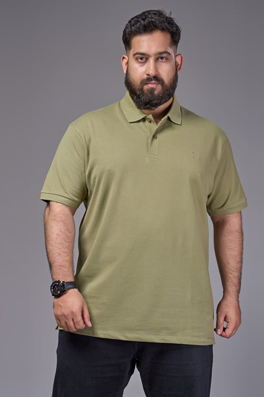 Forest - Cotton Pique Polo Plus Size