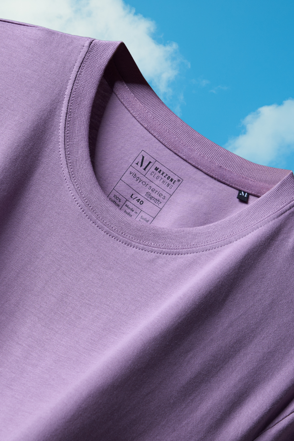 Purple Cotton IQ Basics T-SHIRT Maxzone Clothing