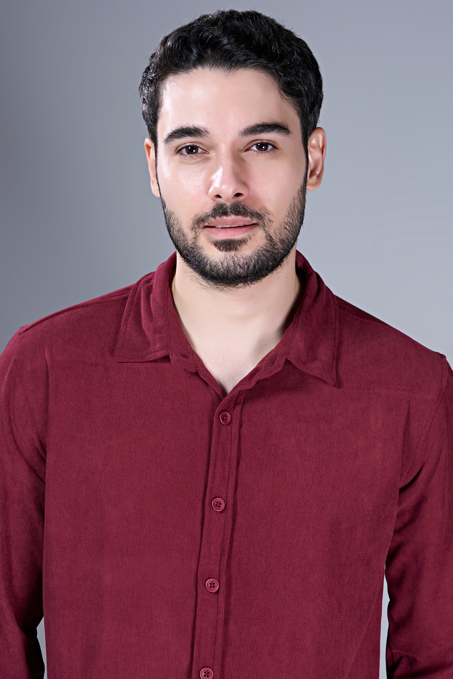 Maroon - Corduroy Shirt