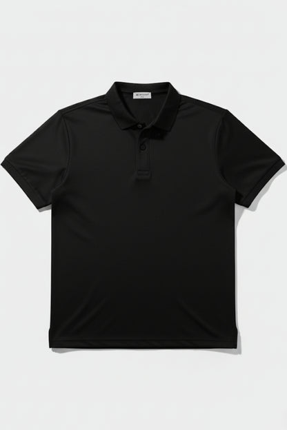 Black - 2 Button Stitchless Polo