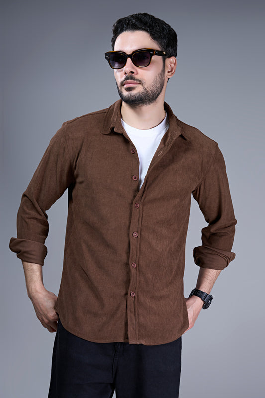 Brown - Corduroy Shirt