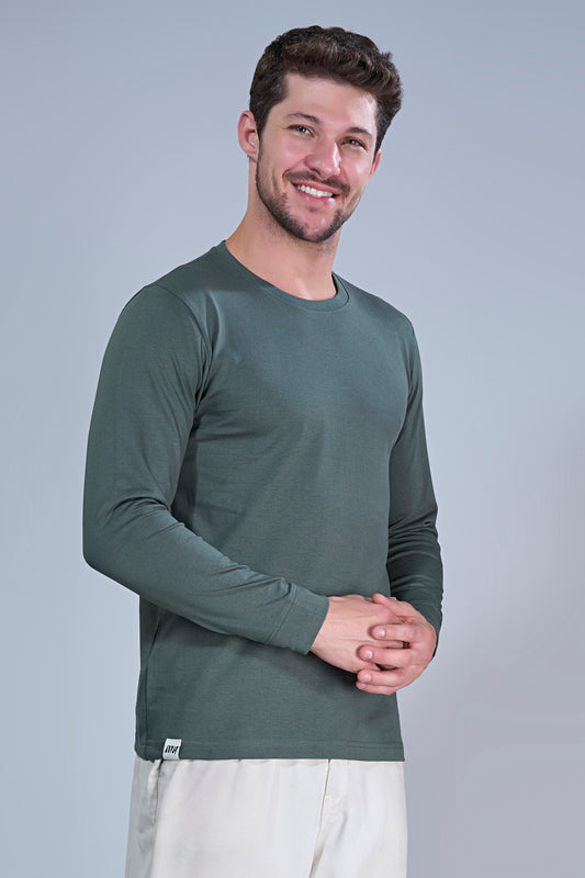 Dark Green Cotton IQ Full Sleeve