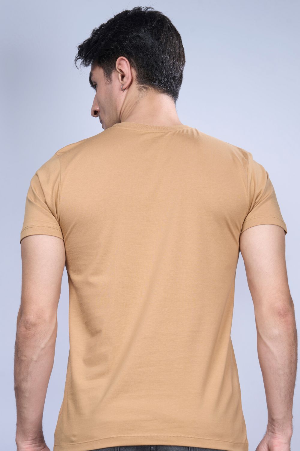 Beige - Stretch t-shirt T-shirts Maxzone Clothing   