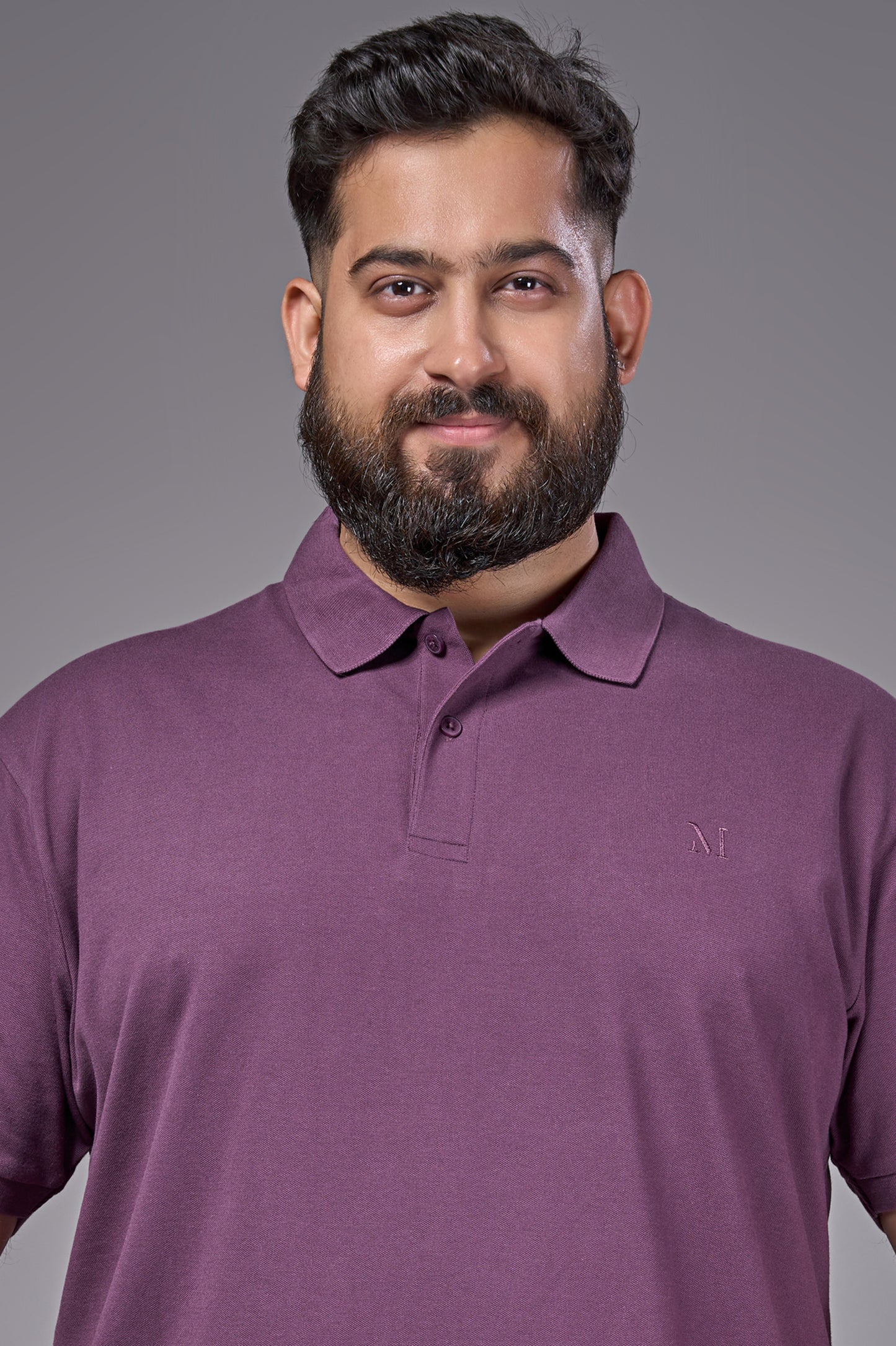 Grape - Cotton Pique Polo Plus Size