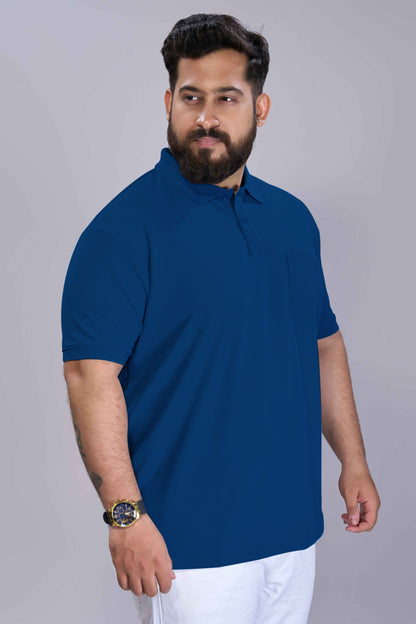Teal Navy - Smart Tech Pocket Polo Plus Size