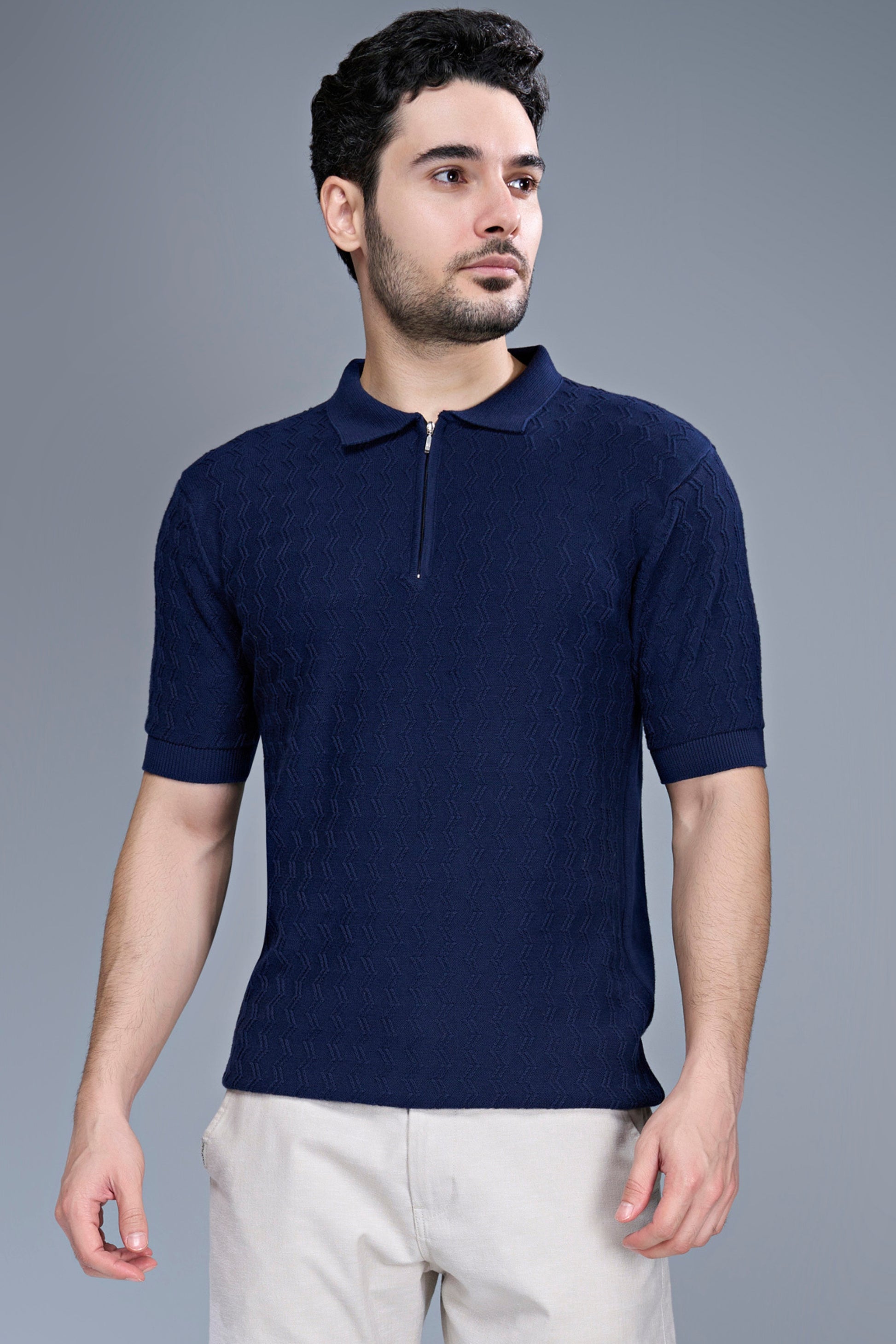 Atlantic Teal - Luxe Knitted Polo Maxzone Clothing