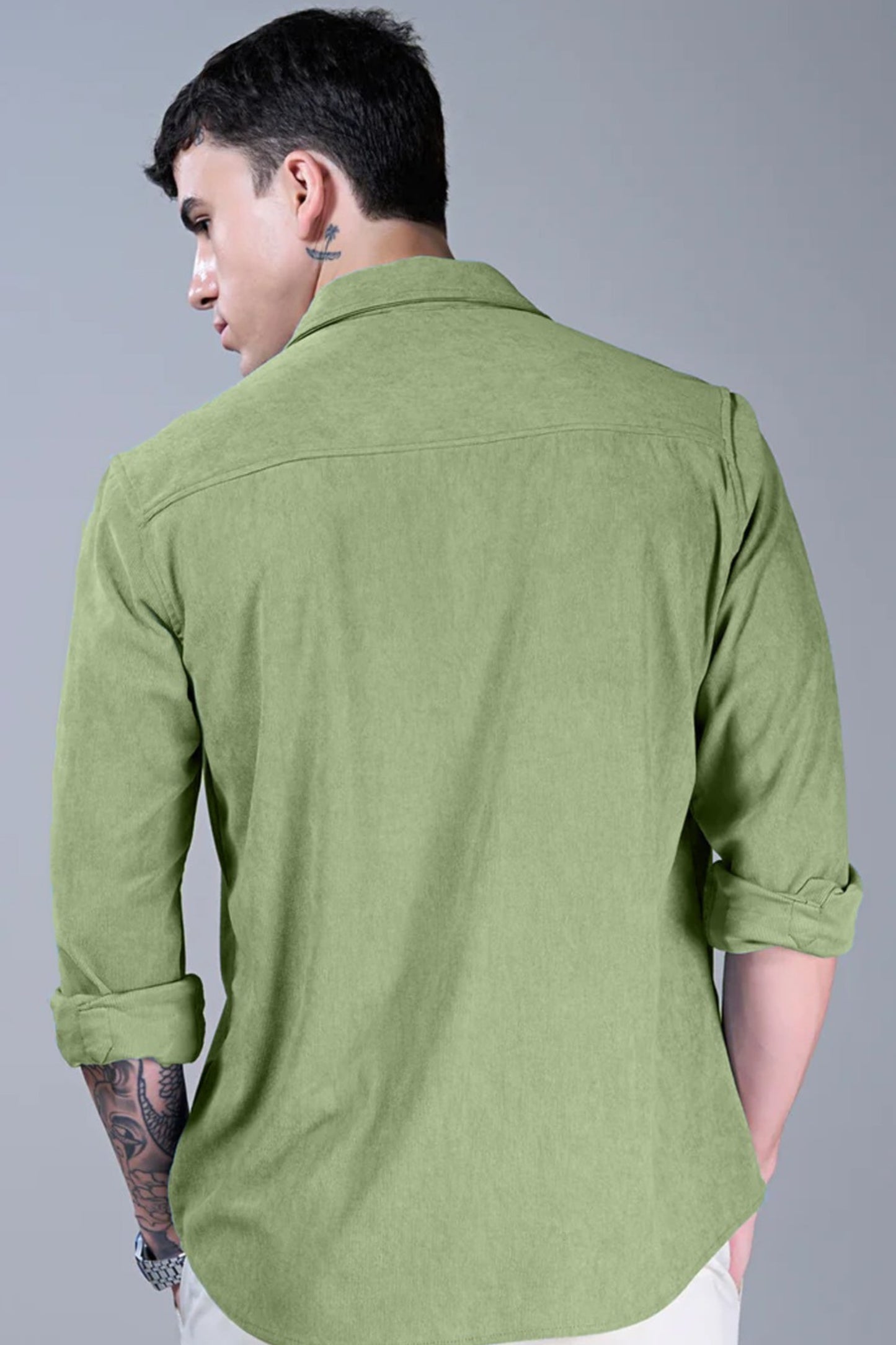 Olive Green - Corduroy Shirt