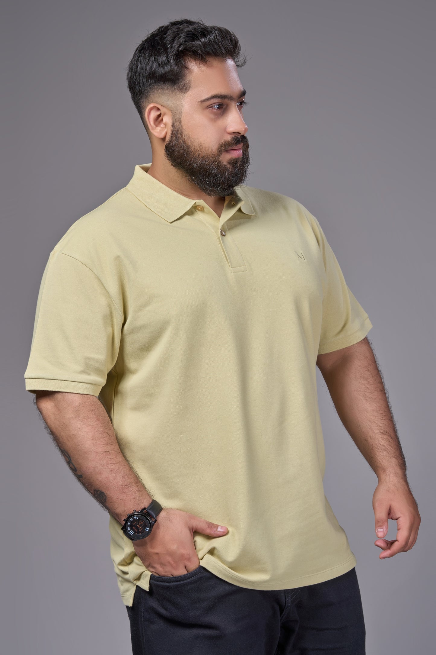 Sage Green - Cotton Pique Polo Plus Size