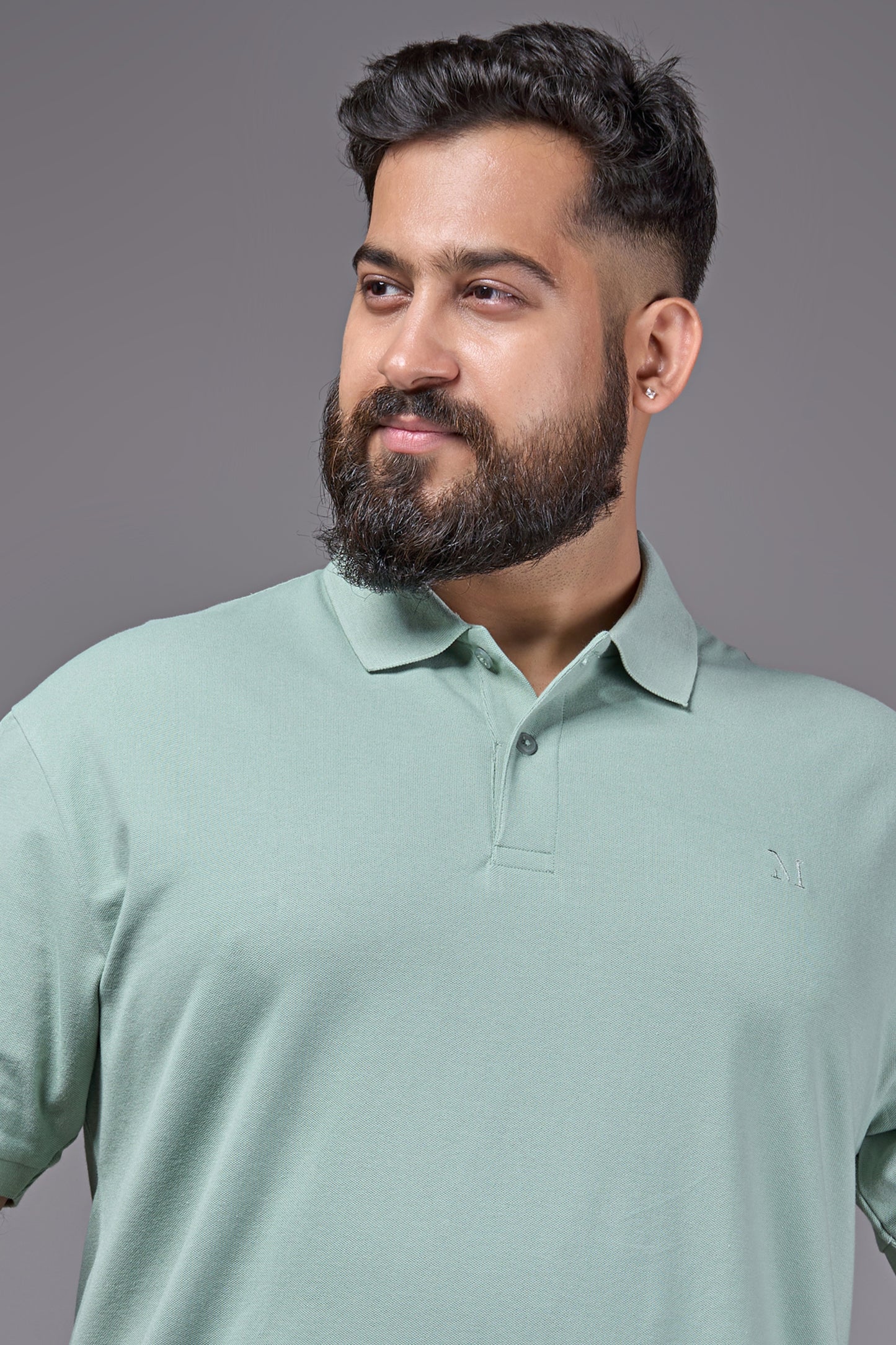 Mint - Cotton Pique Polo Plus Size