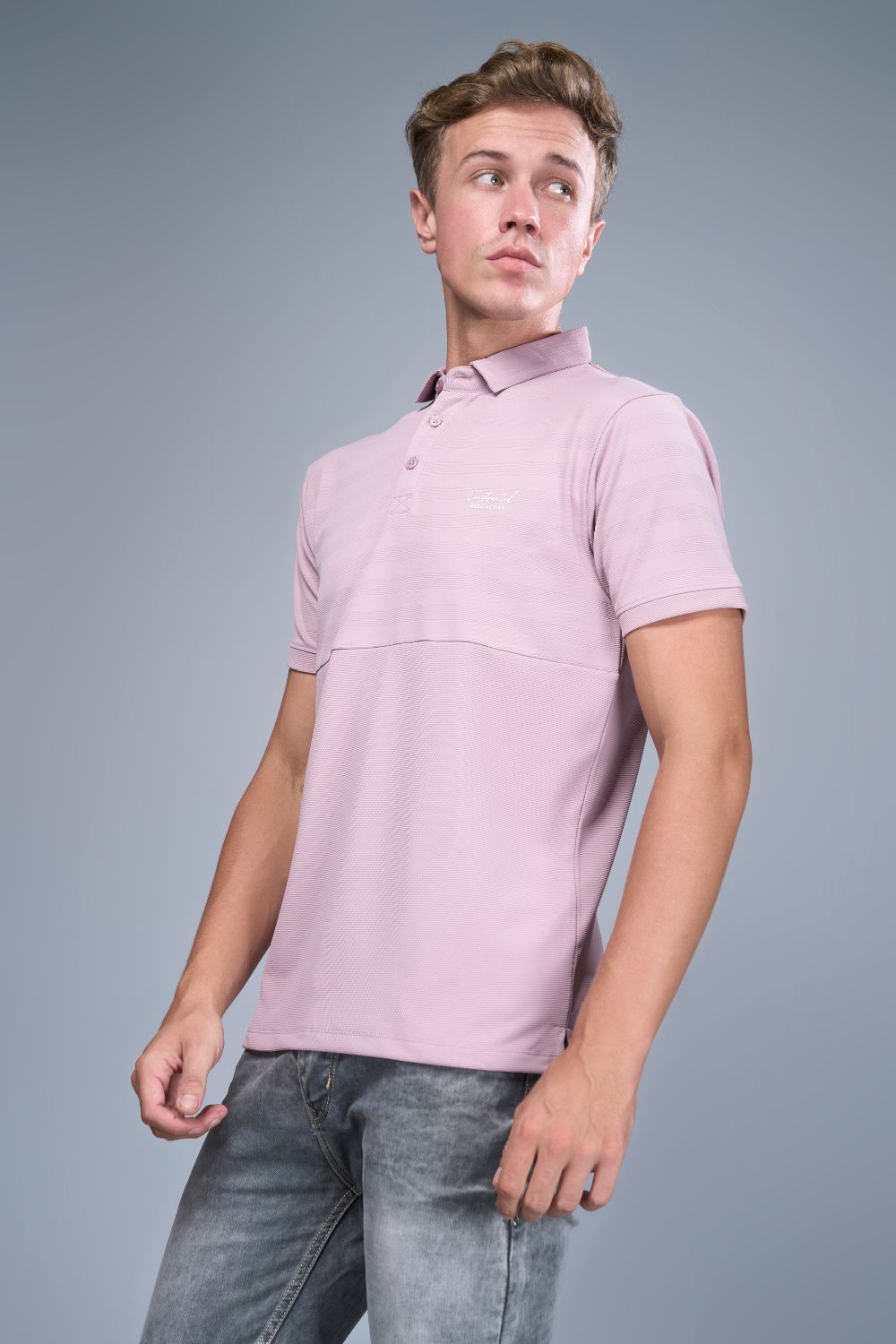 Dusty Lavendar Constructed Polo T-shirts  Maxzone Clothing M  