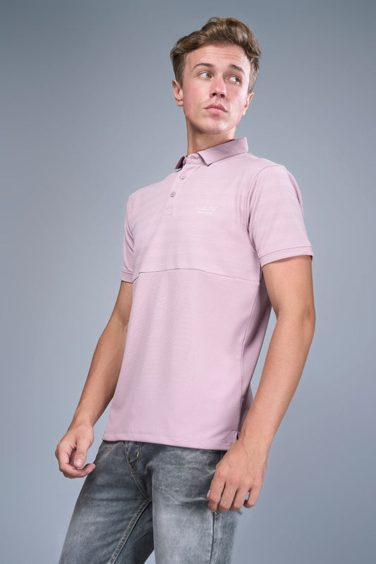 Shop Men's Dusty Lavender Polo T-shirt-front Maxzone Clothing
