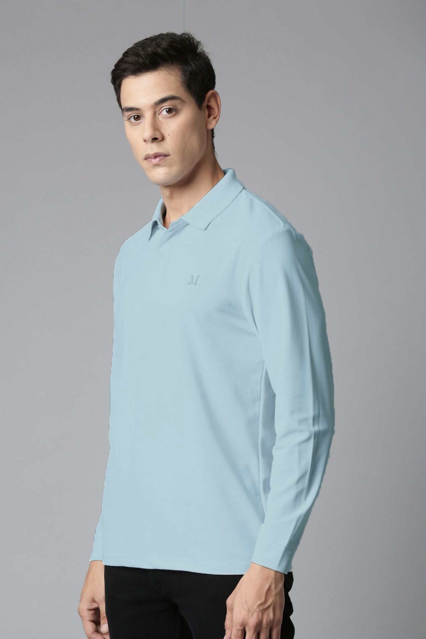 Sea Foam Full Sleeve Smart Tech Polo
