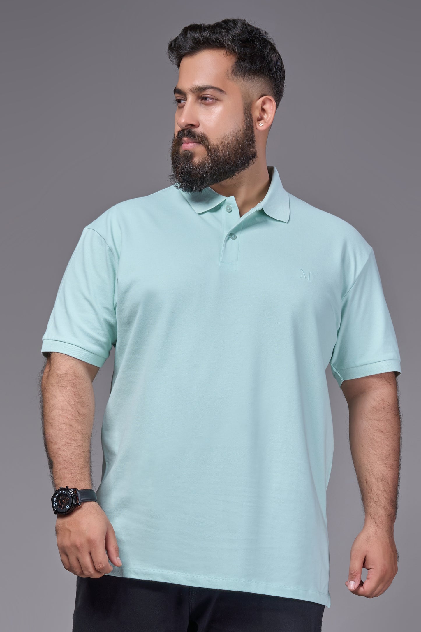 Seashell - Cotton Pique Polo Plus Size