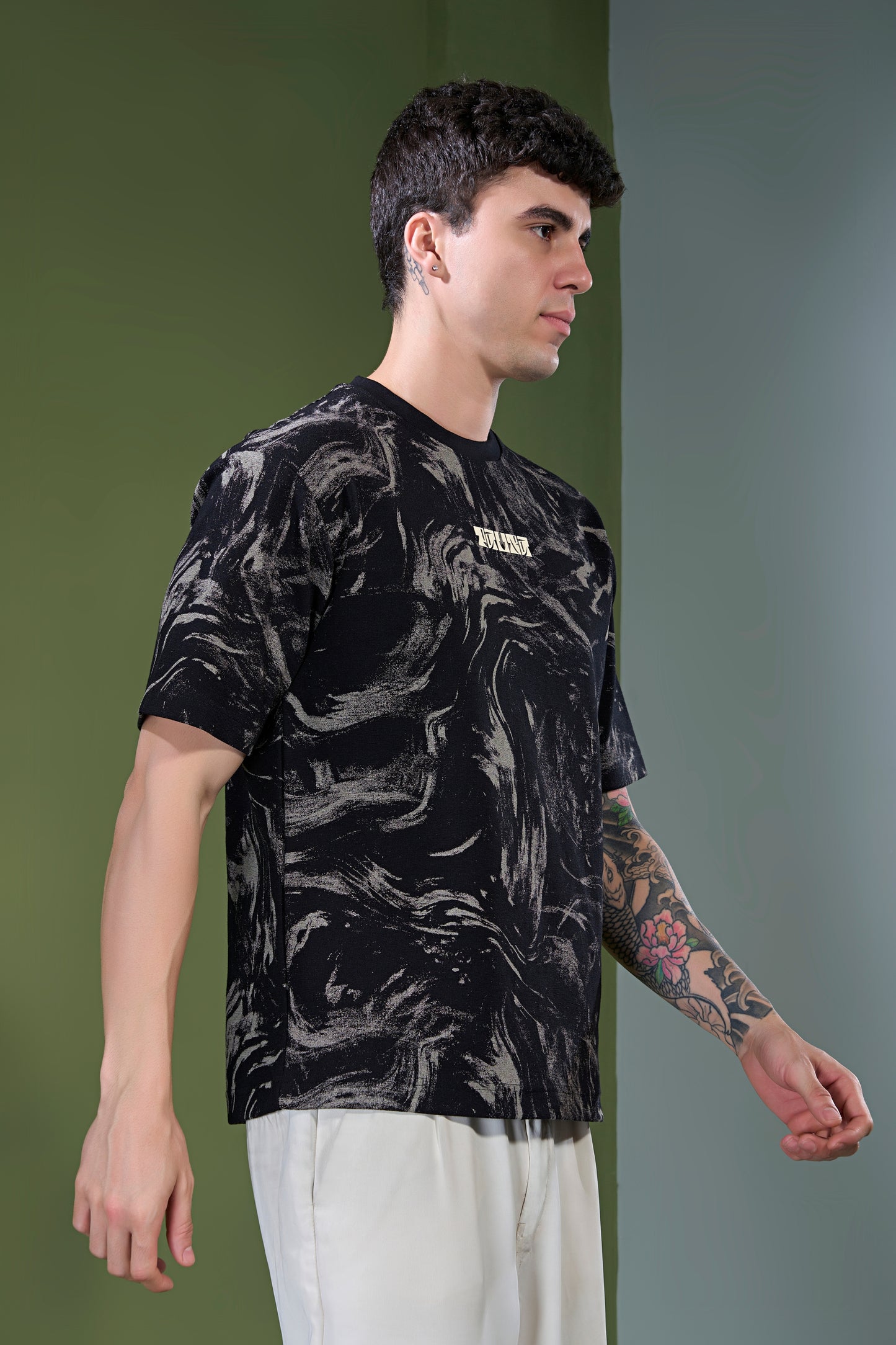 Black - Aop Core Oversize T-shirt