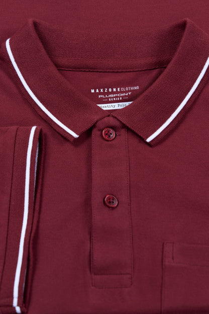 Maroon - Identity Pocket Polo