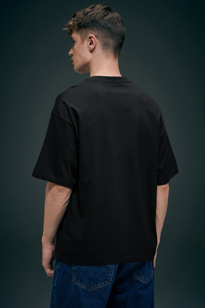 Black - Oversized drop shoulder Oversized Maxzone Clothing