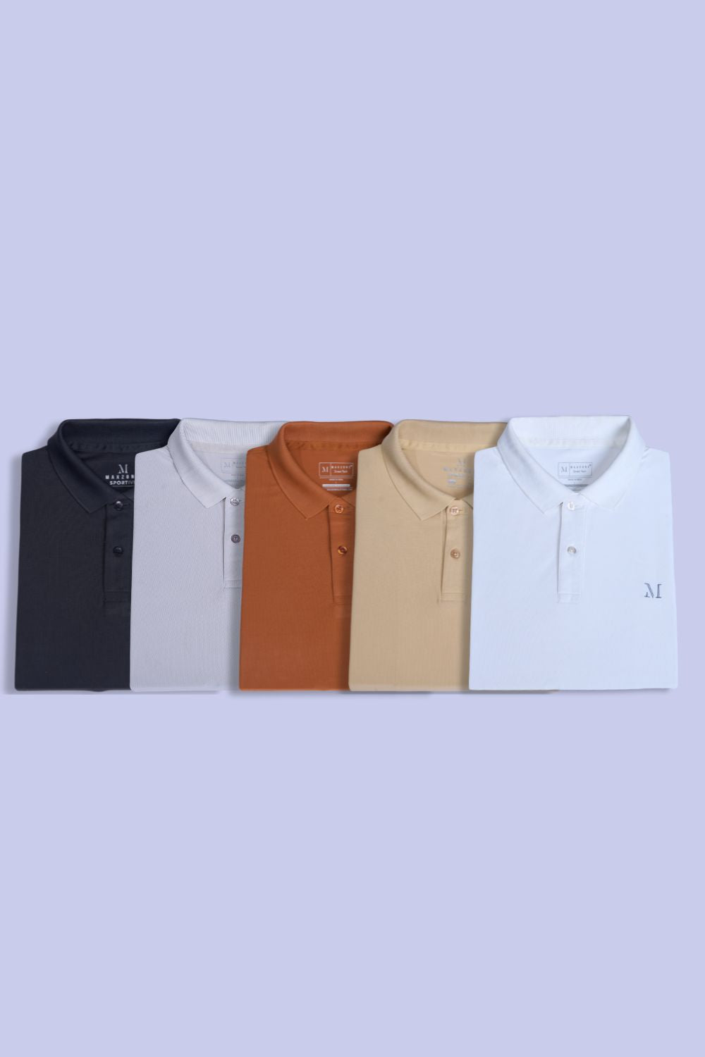 Earthy Polos Pack Of 5  Maxzone Clothing M  