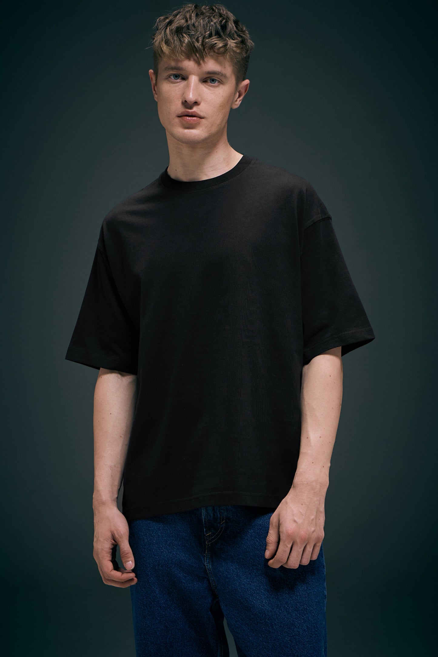 Black - Oversized drop shoulder Oversized Maxzone Clothing