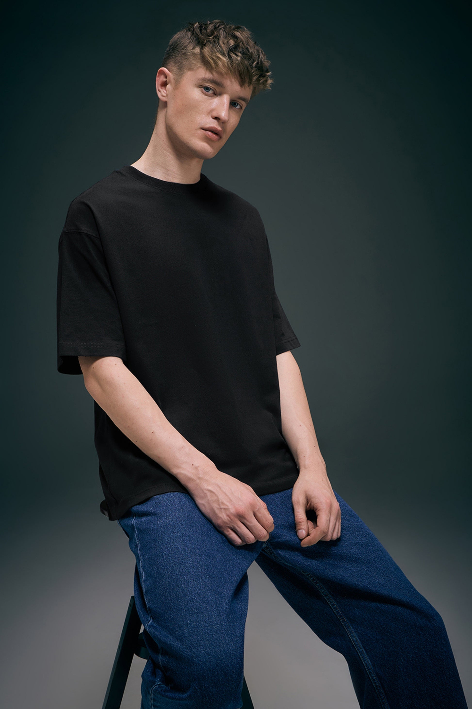 Black - Oversized drop shoulder Oversized Maxzone Clothing M