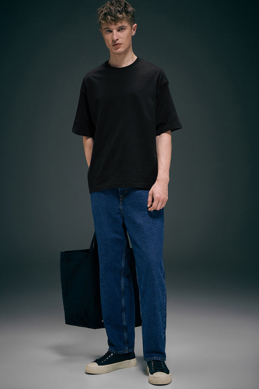 Black - Oversized drop shoulder Oversized Maxzone Clothing