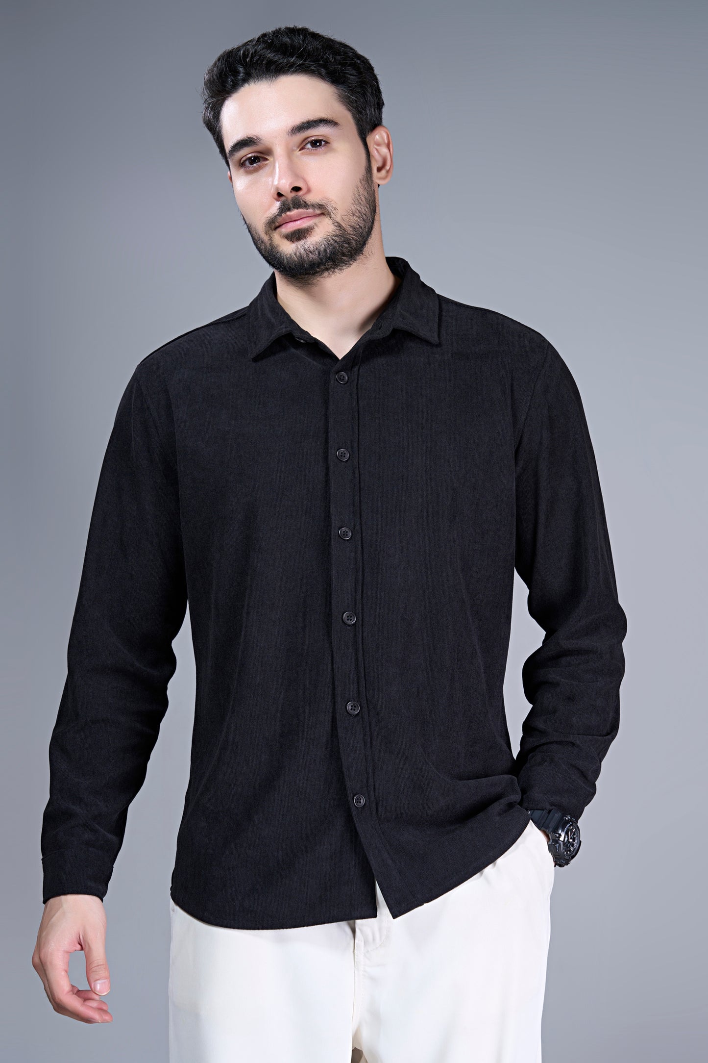 Black - Corduroy Shirt