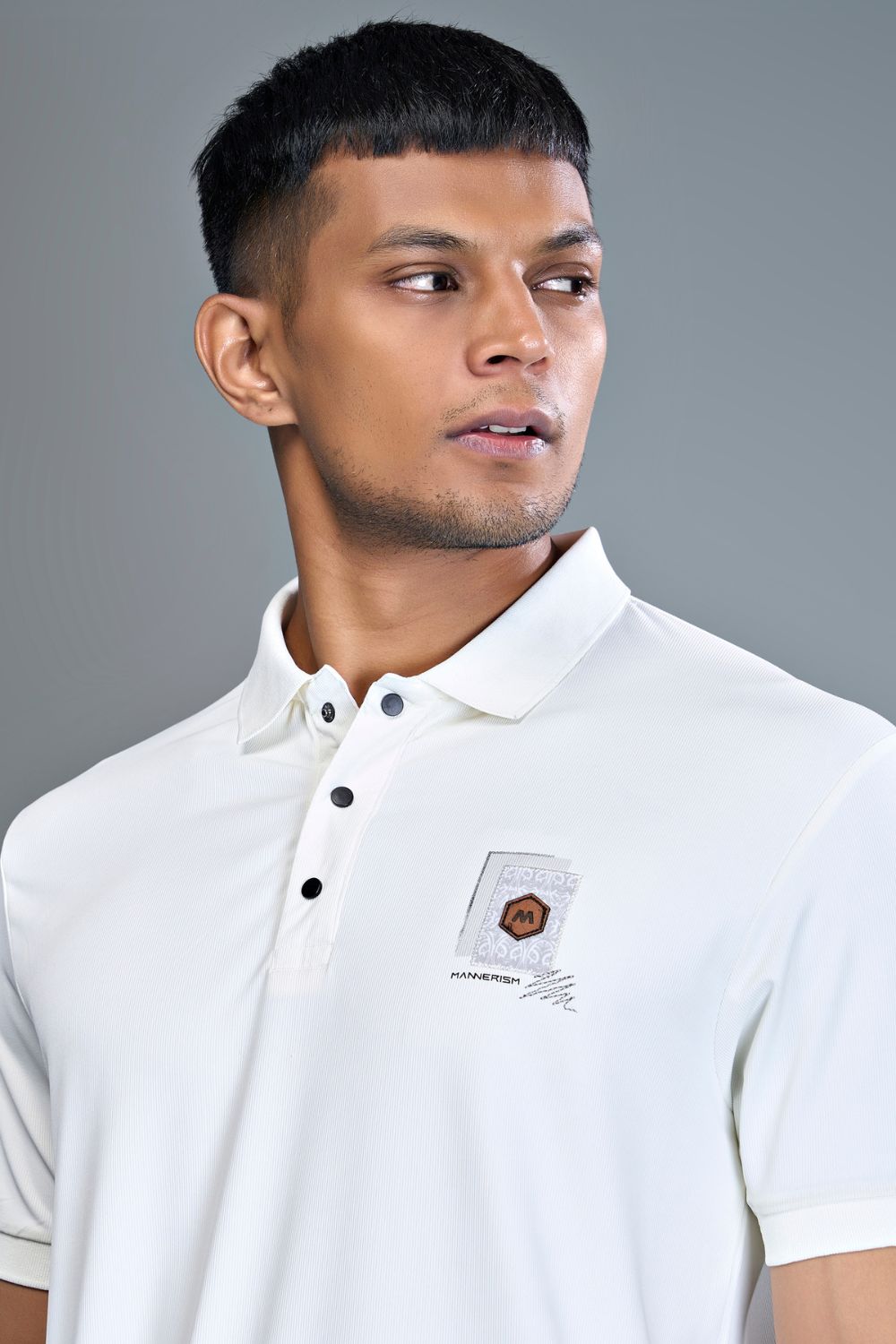 3 Buttons Polo Tshirt - White  Maxzone Clothing   