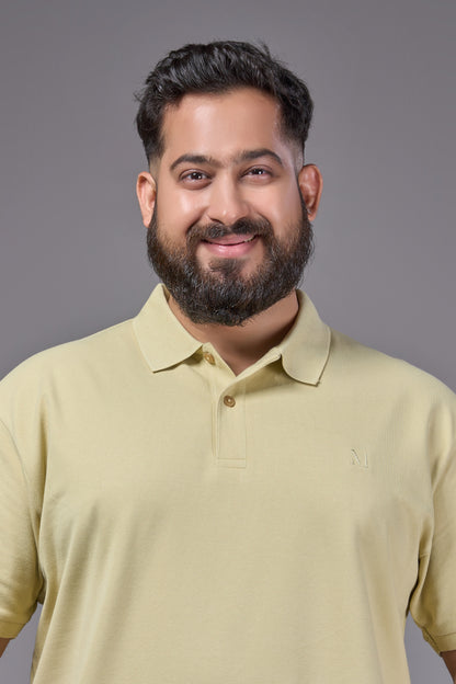 Sage Green - Cotton Pique Polo Plus Size