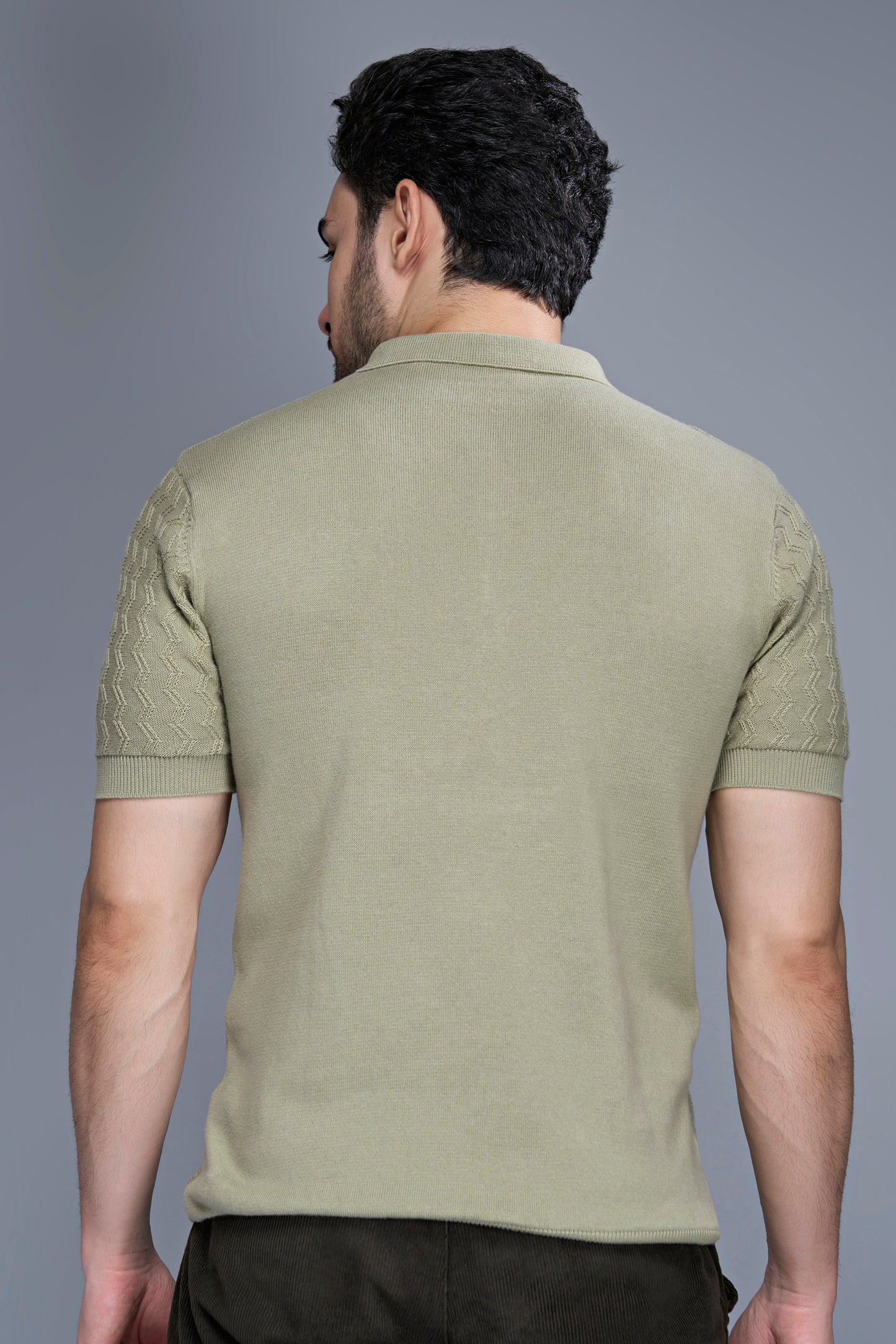 Olive Green - Luxe Knitted Polo Maxzone Clothing