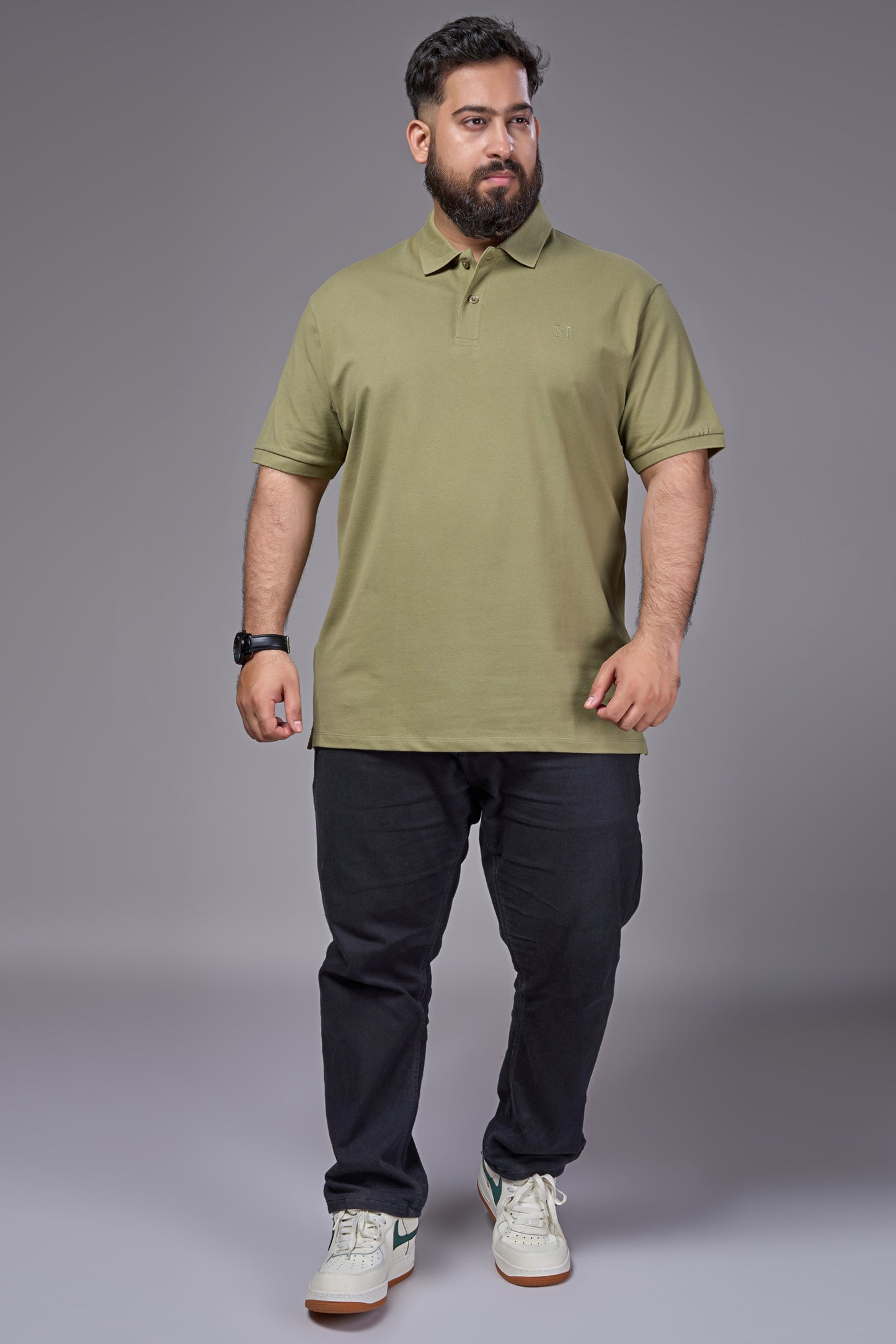 Forest - Cotton Pique Polo Plus Size