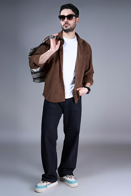 Brown - Corduroy Shirt