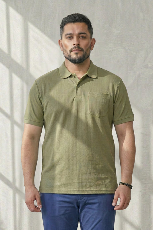 Forest - Zyric Pocket Polo Plus Size